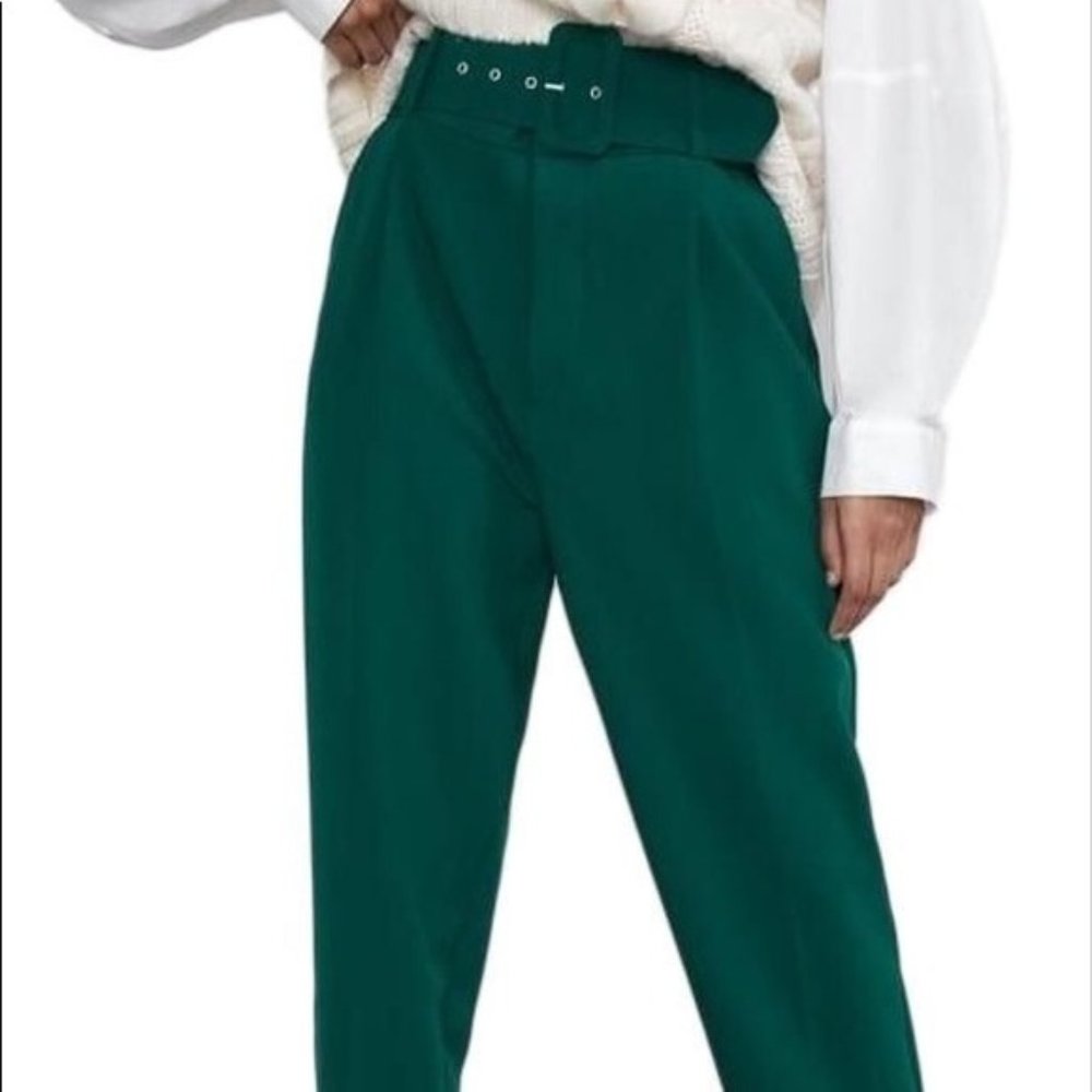 Zara High Waisted Belted Pant